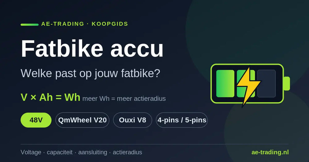 Fatbike accu kopen: welke past op jouw fatbike? (V20, Ouxi V8 & meer) AE-trading