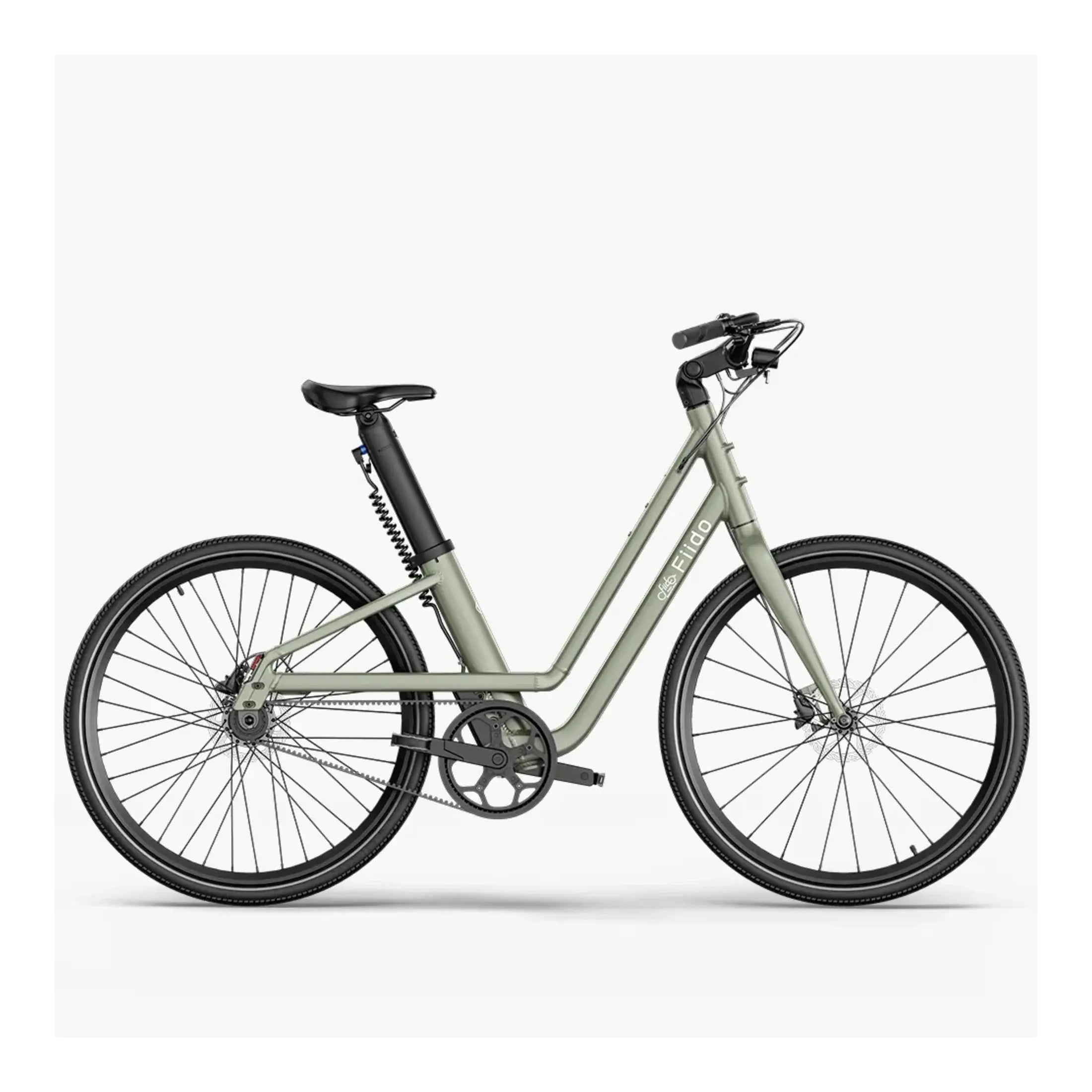 Fiido C700 elektrische stadsfiets in Bud Geel met belt drive - AE-trading