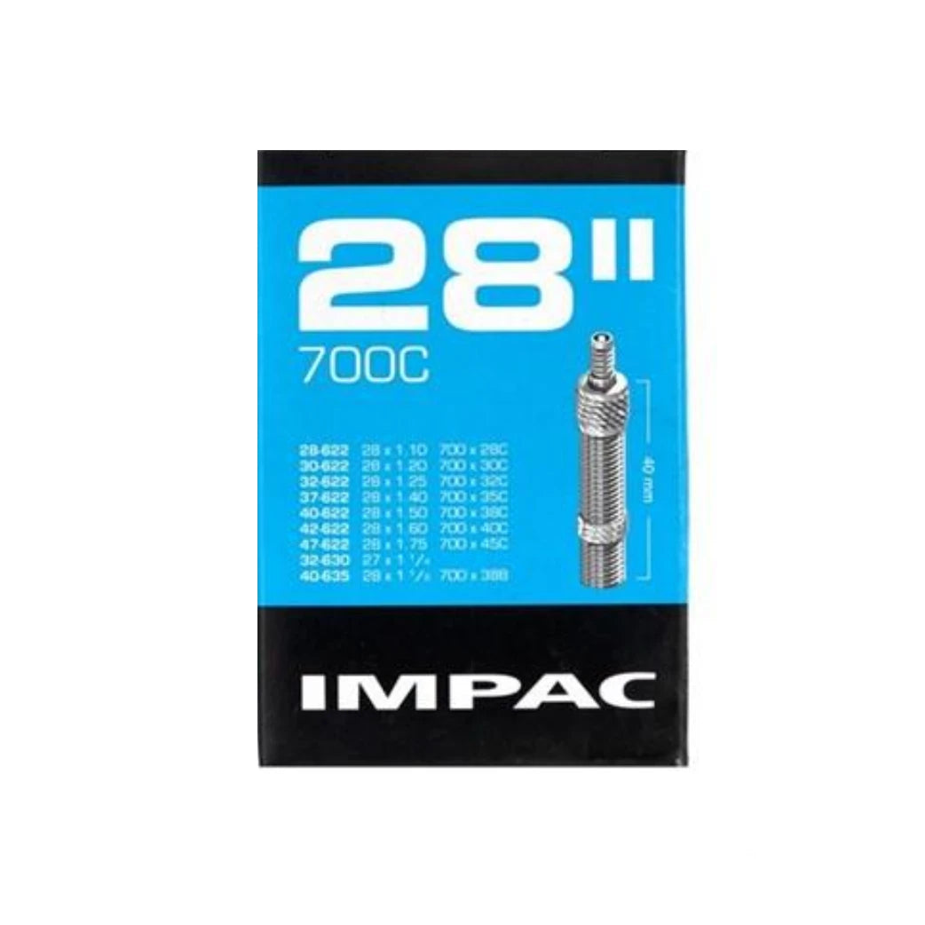 Impac Binnenband (by Schwalbe) DV28 28x1 5/8x1 3/8, 28x1 1/4, 28x1 1/2, 28x1.75 ETRTO 28/47-622/635, Ventiel: Dunlop Blitz/Holland 40mm - AE-trading