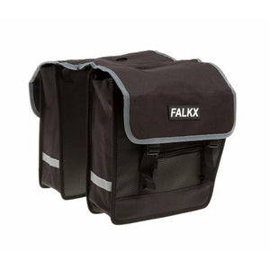 FALKX Electra Tas dubbel zwart. afmetingen 32x33x13cm. totaal inhoud 26L - AE-trading