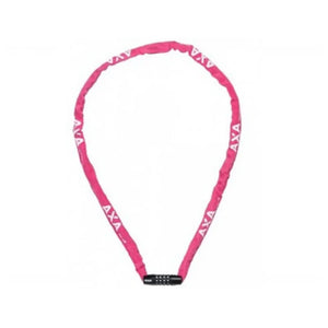 Axa Kettingslot Rigid Roze 120x3.5 met cijfercode. Beveiligingsniveau 3 - AE-trading