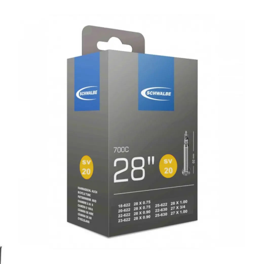 Schwalbe Binnenband xtra light 28x3/4-1.00, 277/8-1.00 ETRTO 18/25-622, 22/25-630 Ventiel: Presta/ Frans SV20 60mm - AE-trading