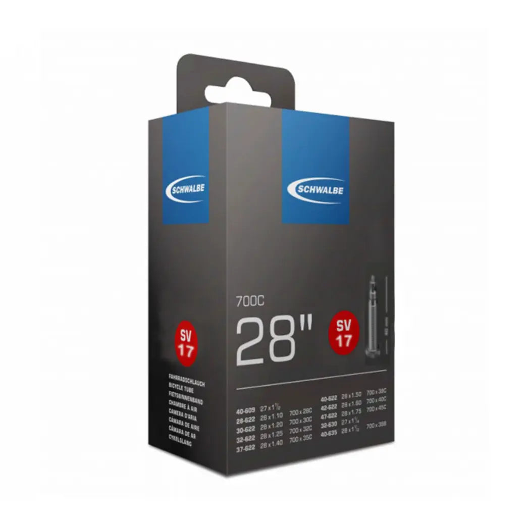 Schwalbe binnenband 28x1 5/8x1 3/8, 28x1 5/8x 1/8-1/4, 28x1.75-1.50, 28x1 1/2,700x28-45C ETRTO 47-622/635 Ventiel: Presta/Frans SV17 40mm - AE-trading