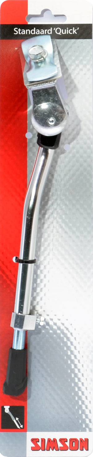 Simson Standaard Quick,verstelbaar,brede plaat, zilver - AE-trading