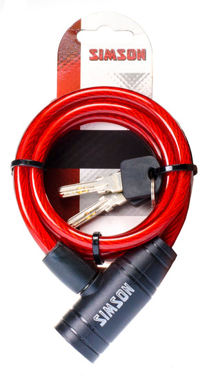 Simson Spiraalkabelslot Kinder, 8mmx90cm - AE-trading