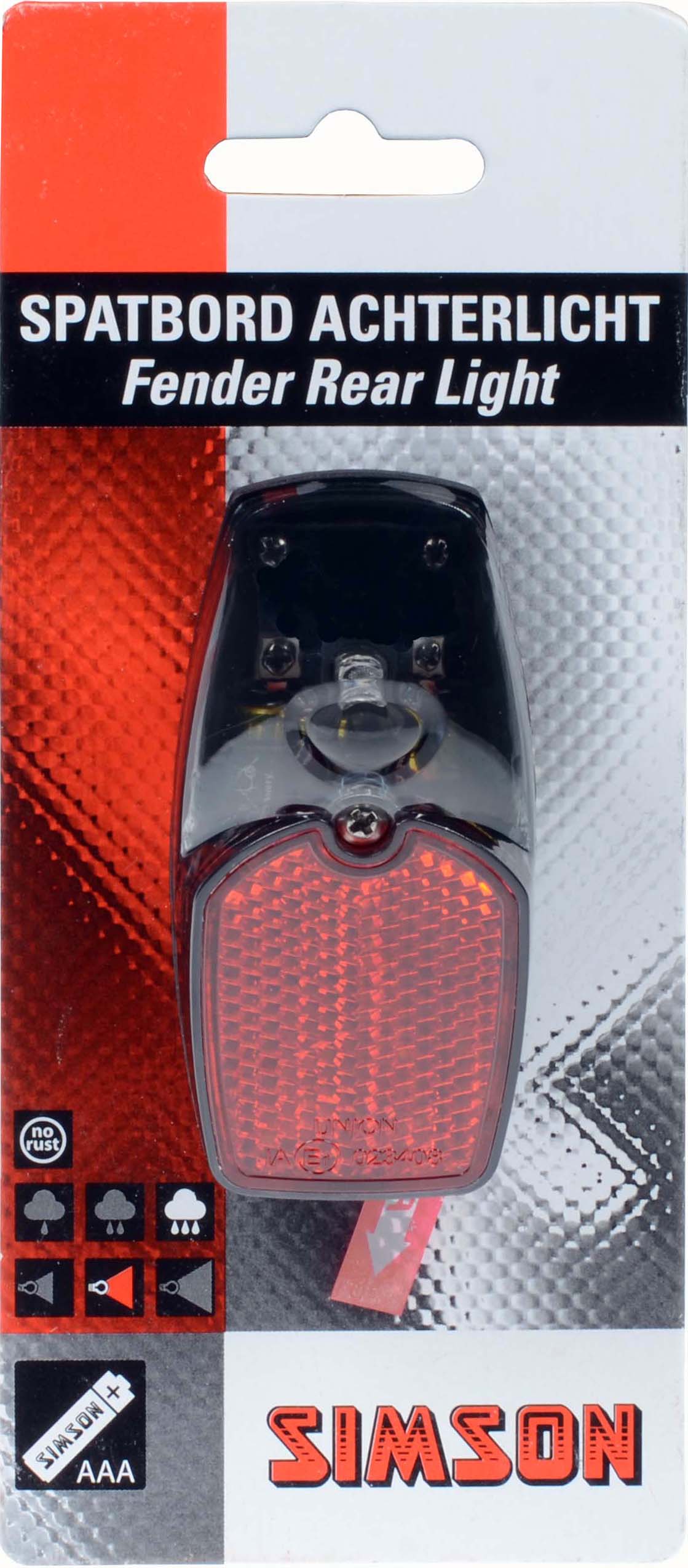 Simson Batterij Spatbord achterlicht LED - AE-trading