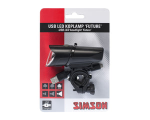 Simson USB LED koplamp 'Future', 30 LUX - AE-trading
