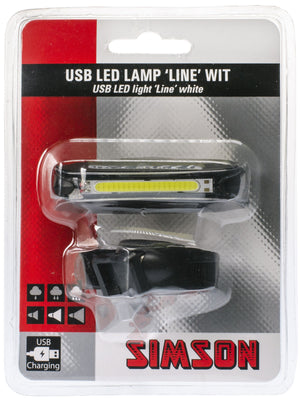 Simson USB LED-koplamp 'line', 30 LUX - AE-trading