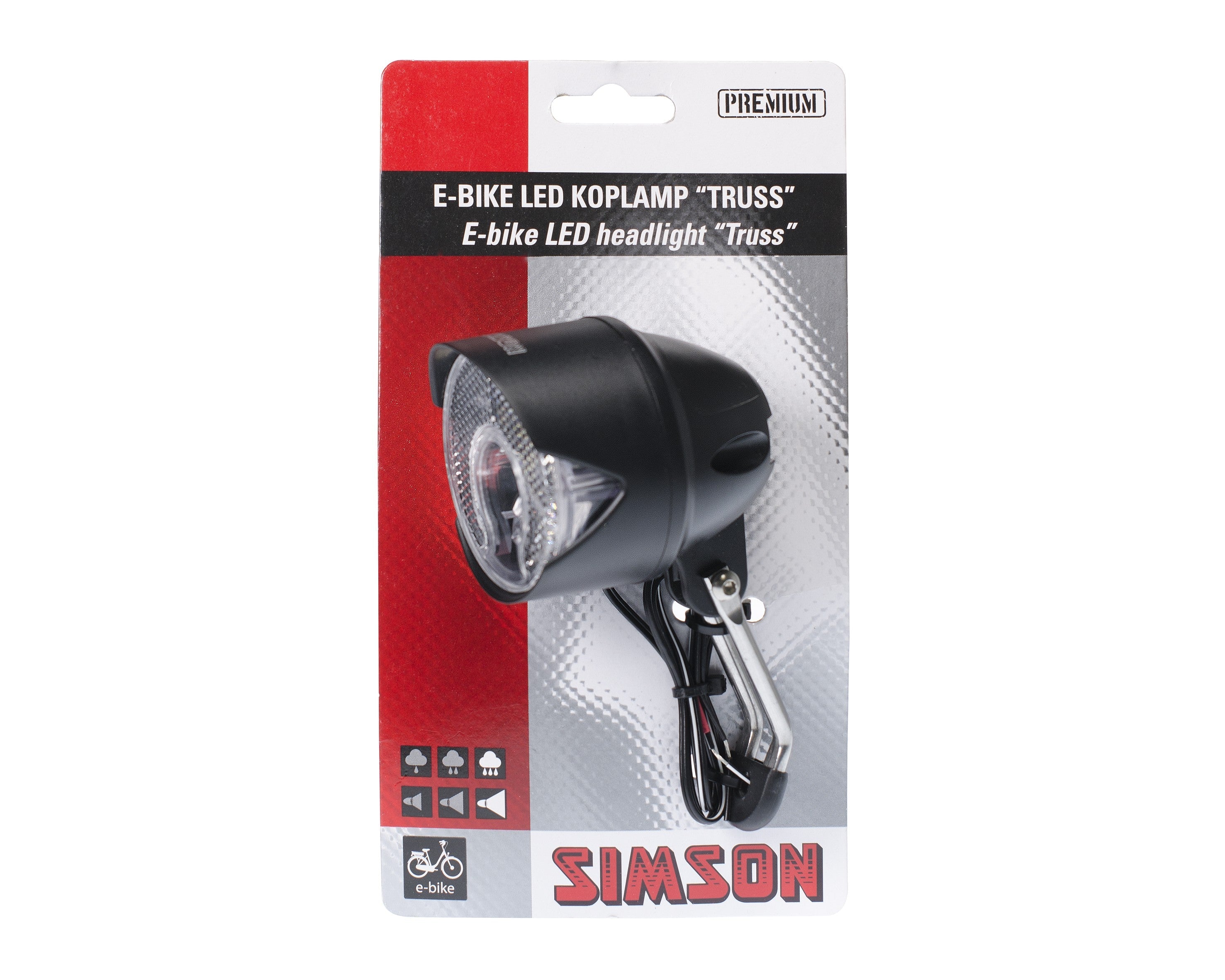 Simson E-bike Voorvork koplamp ''Truss'' geschikt voor 6-60V 30lux - AE-trading
