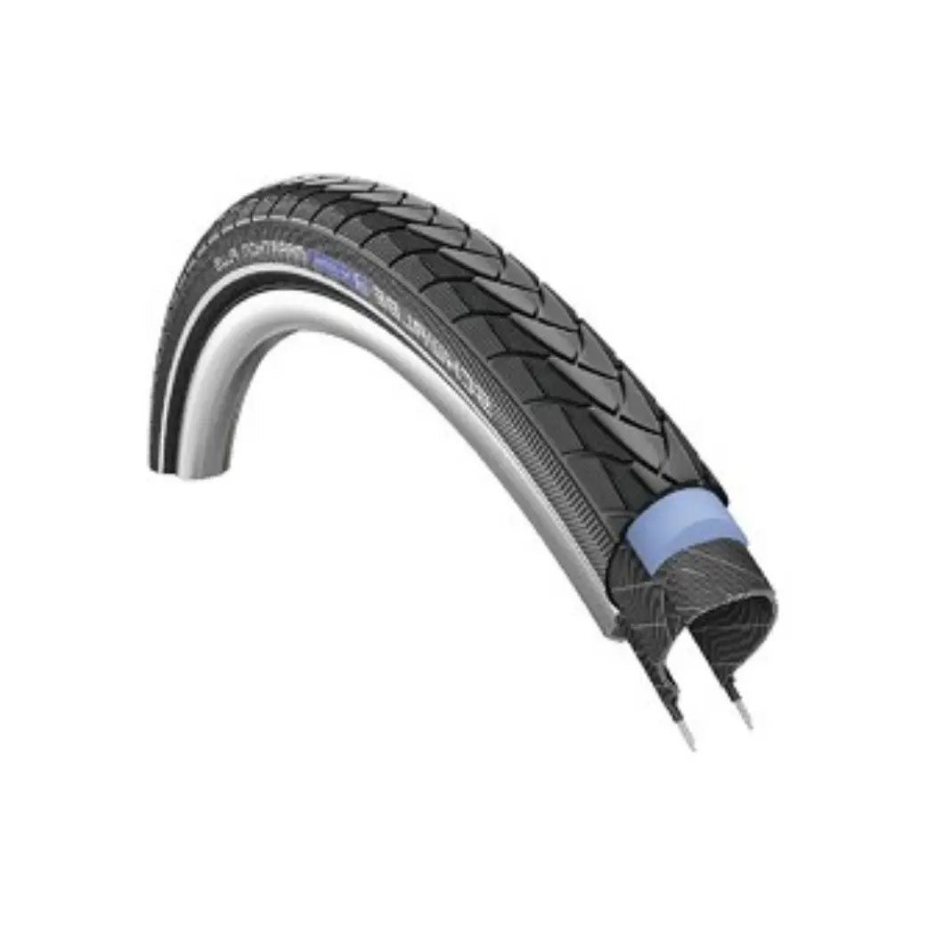 Buitenband: Schwalbe Marathon plus (Smartguard 5mm anti-lek) Kleur: Zwart met reflectie Maat: 28x1.75, 700x47C ETRTO 47-622 - AE-trading