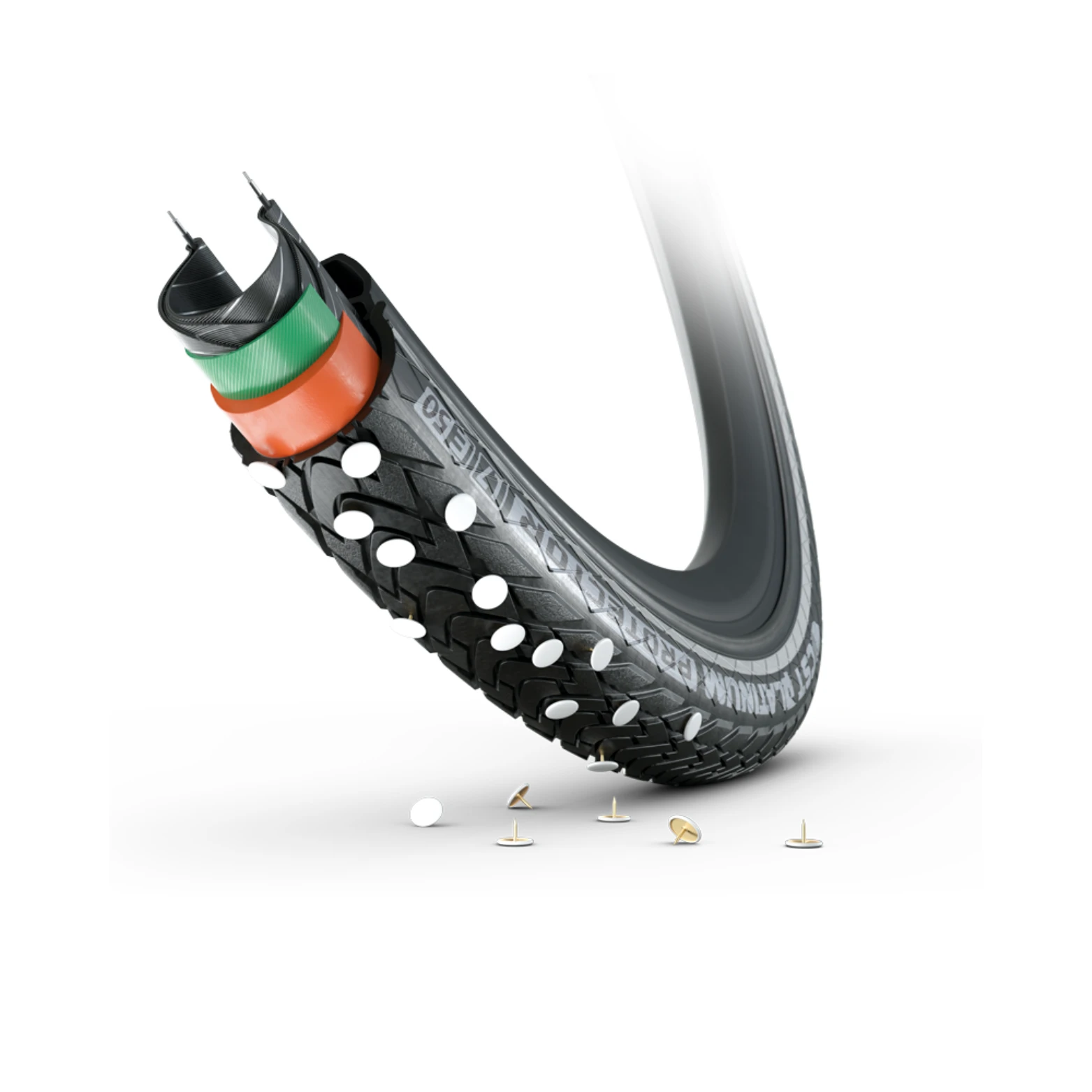 Buitenband: CST Platinum Protector (4mm anti-lek) Kleur: zwart met reflectie Maat: 26x1.75, ETRTO 47-559 - AE-trading