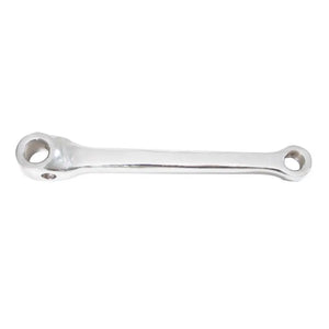 Crank staal chroom, cranklengte 170mm met spiegat - AE-trading