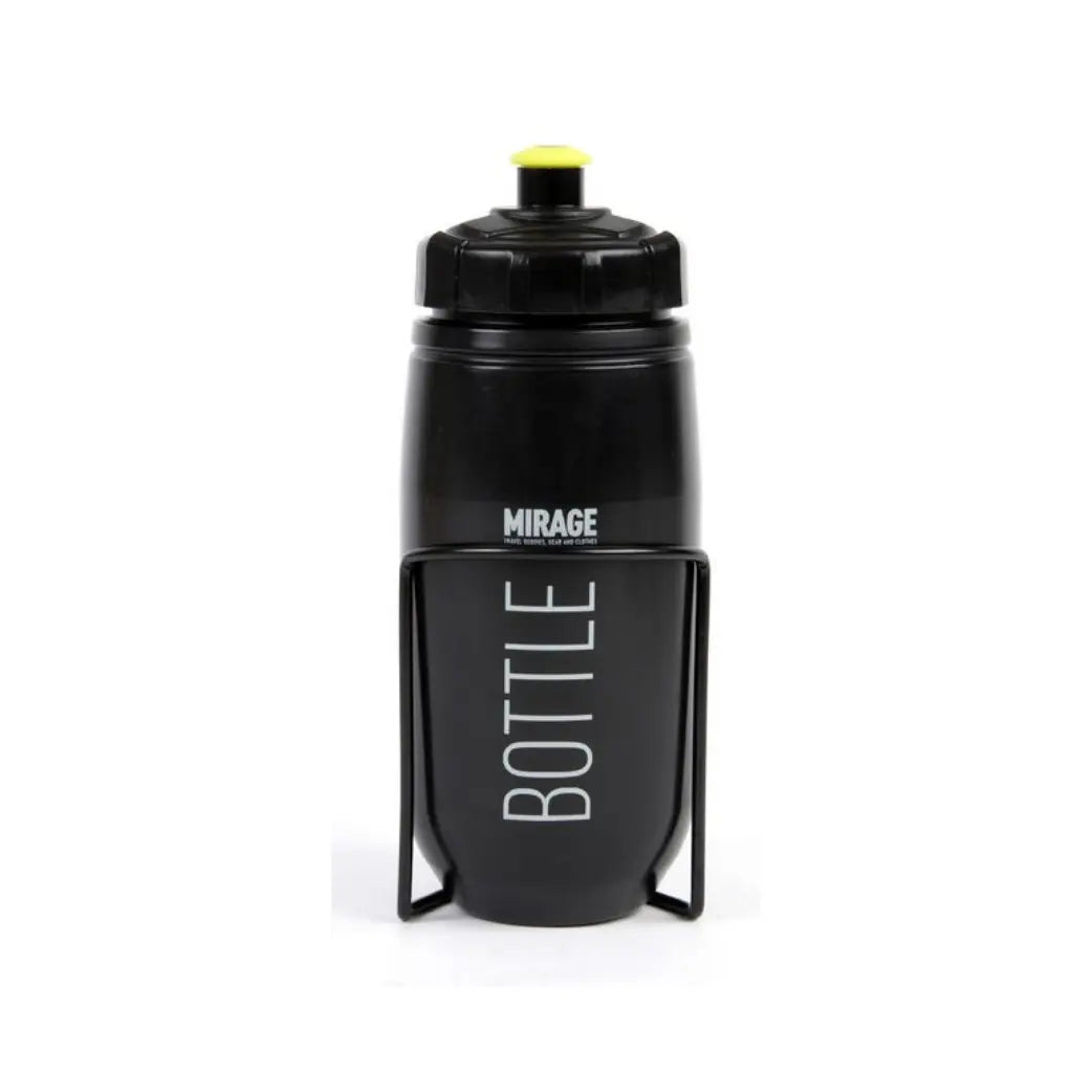 Mirage bidon 600ml met houder Zwart. - AE-trading