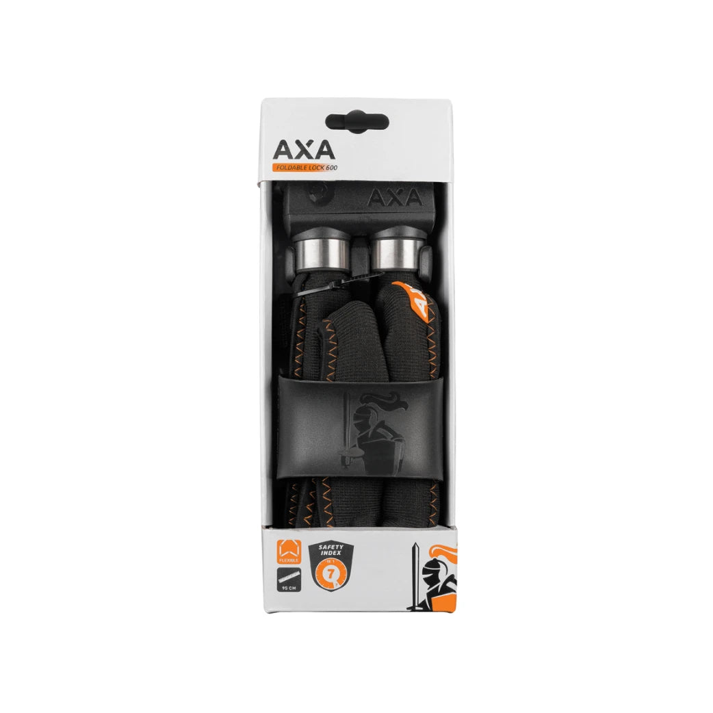 Axa vouwslot Foldable. 600serie 95x6, zwart. (hangverpakking). Beveiligingsniveau 7 - AE-trading
