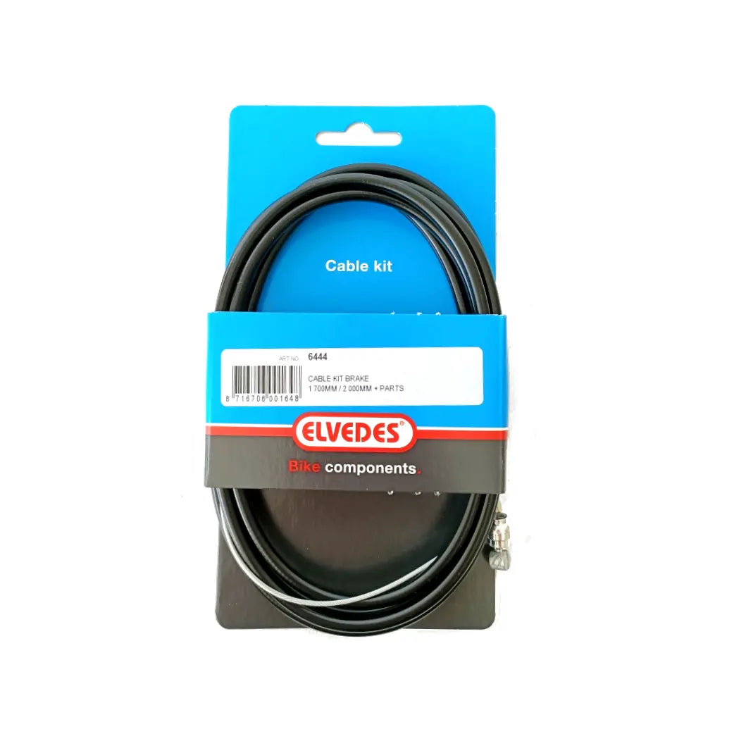 Elvedes kabel, achterrem Materiaal: staal Type nippel: tonnippel Type remkabel: achter Lengte binnenkabel: 2000 mm Lengte buitenkabel: 1700 mm Dikte binnenkabel: 1,6 mm Dikte buitenkabel: 5 mm Gewicht: 141 gram - AE-trading