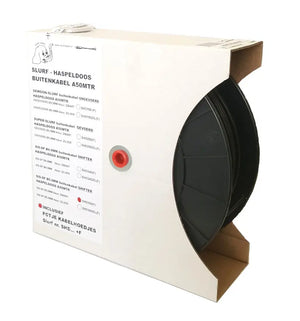 Slurf buitenkabel deraillleur, 50m, zwart. SHD 350 SIS 5mm incl kabel hoedjes. - AE-trading