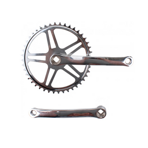 Crankstel 46T, cranklengte 170mm. chroom, staal. spieloos - AE-trading