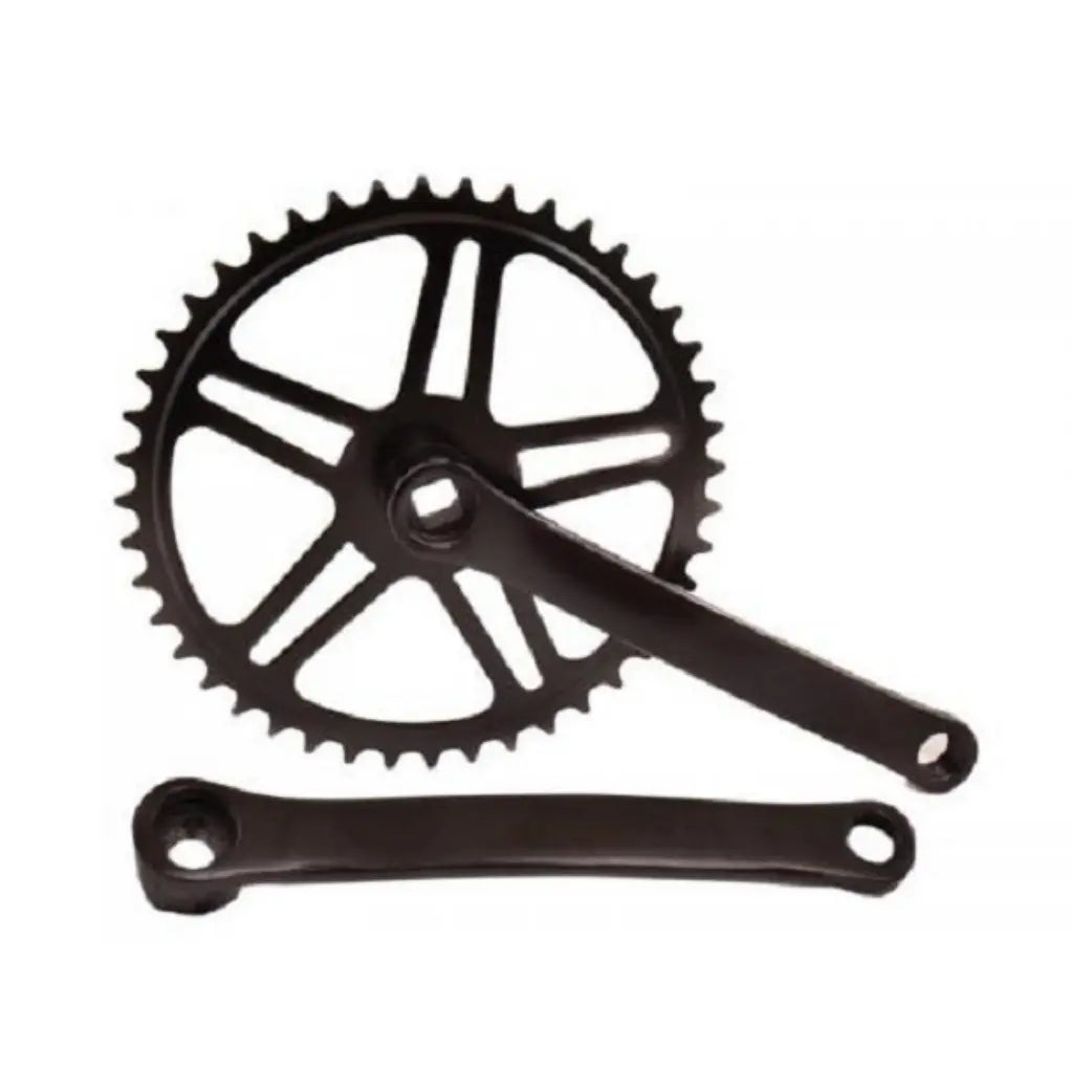 FALKX Black Steal crankstel 44T, cranklengte 170mm. Zwart, Staal, spieloos - AE-trading