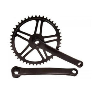 FALKX Black Steal crankstel 44T, cranklengte 170mm. Zwart, Staal, spieloos - AE-trading