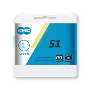 KMC ketting S-1 RB (voorheen de Z-410 RB) 1/2x1/8, 112L, anti roest, 8.6mm, low noise, Single speed - AE-trading