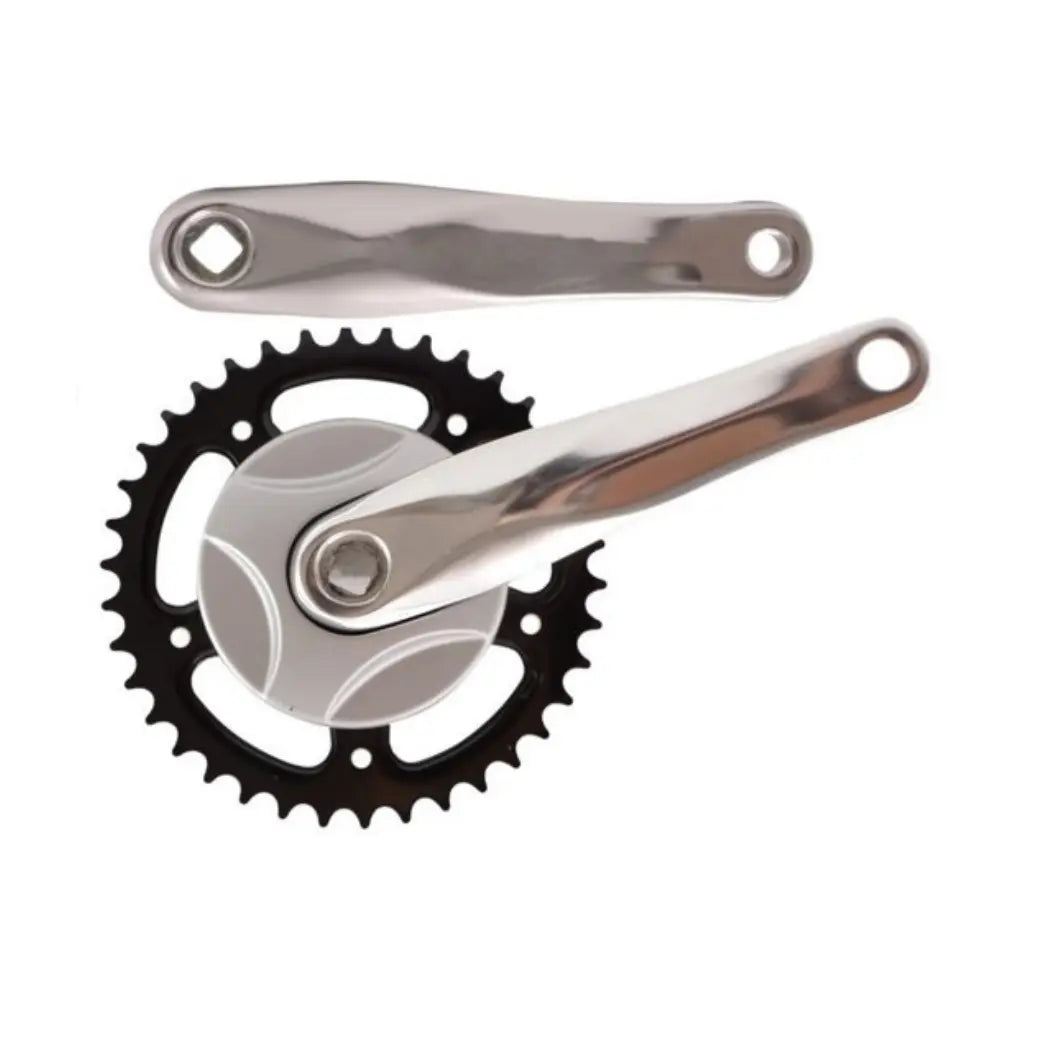 FALKX Silber crankstel 38T, cranklengte 170mm. aluminium, spieloos - AE-trading