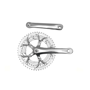 Crankstel Race 52/42T incl. linkercrank. zilver, aluminium, spieloos, 9 speed - AE-trading