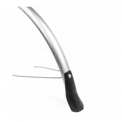 Eurofender Snello spatbord 28", achter. Zilver 46mm breed. - AE-trading