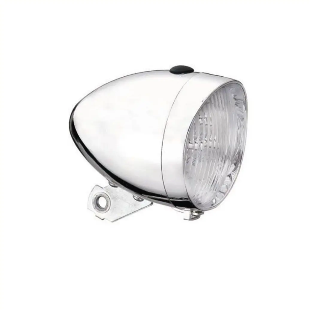 Koplamp LED. incl. batterij zilver 3 LEDs (werkplaatsverpakking) - AE-trading