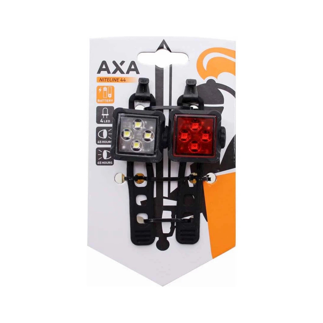 Axa verlichting Set Niteline 44, incl batterijen (hangverpakking) - AE-trading