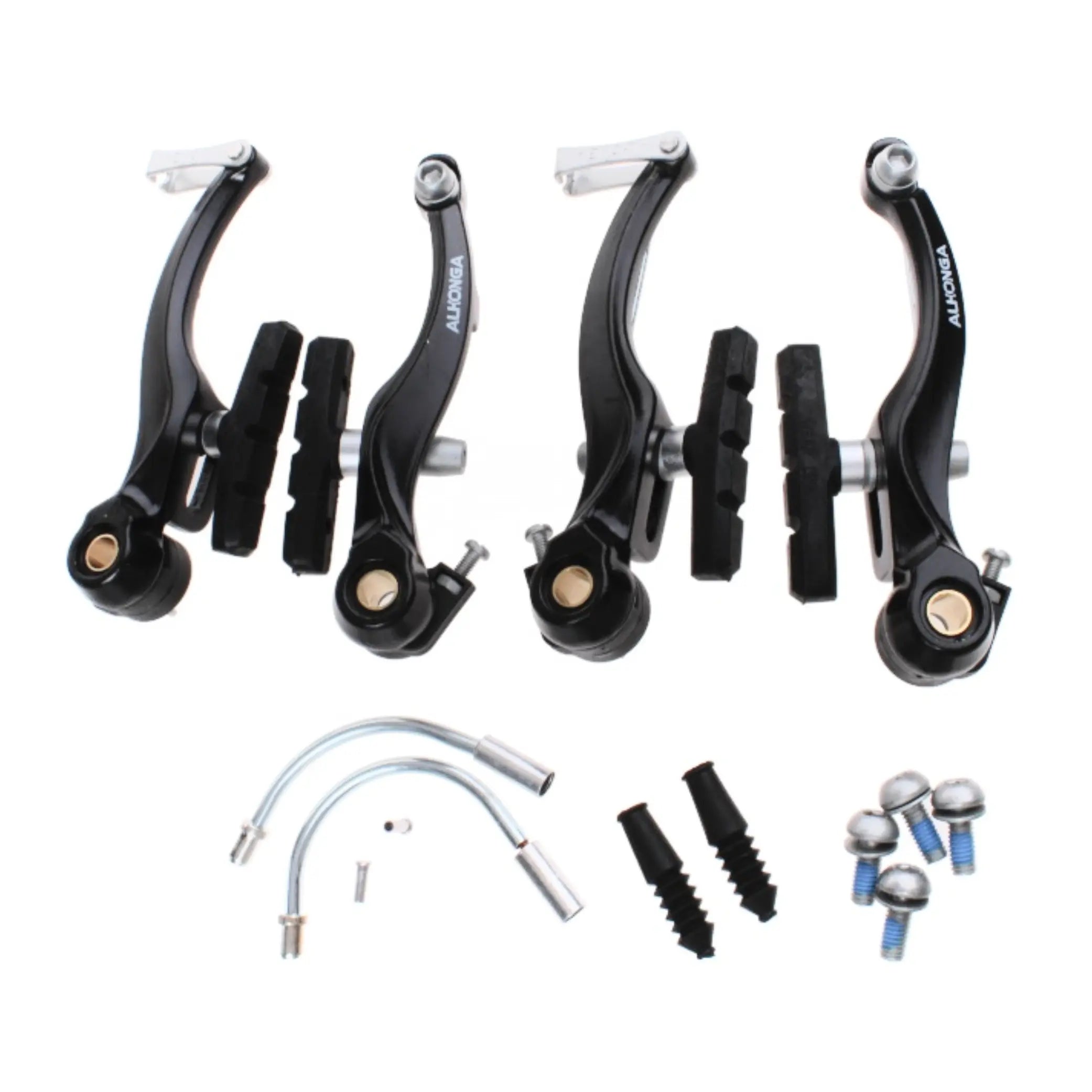 Alhonga rem set V-brake zwart compleet ( Voor en achter). aluminium, zwart. - AE-trading