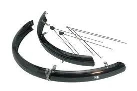 Eurofender Spatborden 26" 58mm breed, zwart. Voor en achter. OR type kunststof. - AE-trading