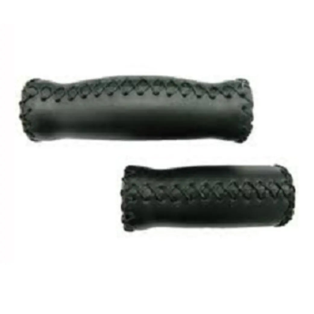 Handvat zwart leer. Lengte: 92/128mm - AE-trading