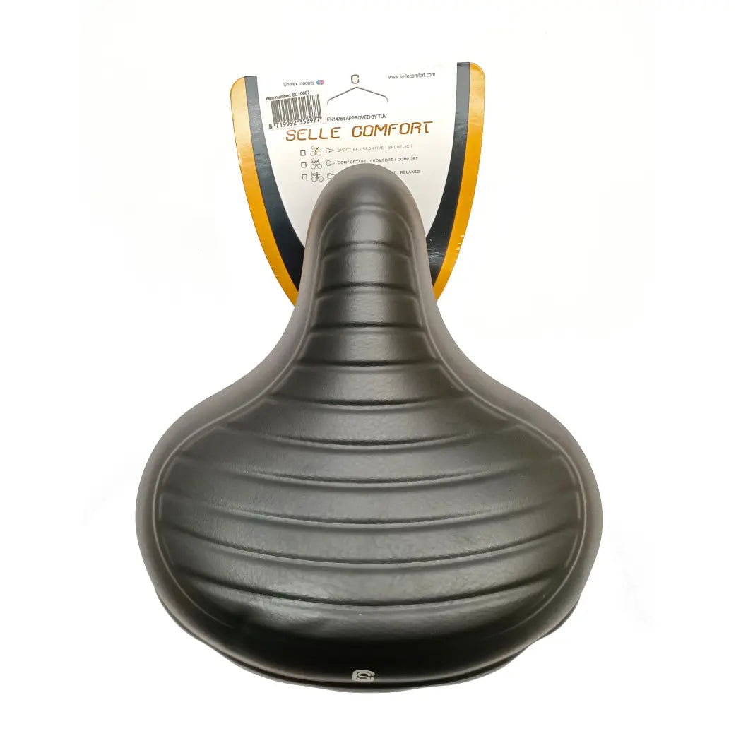 Selle Comfort zadel Wave zwart, zonder strop (hangverpakking). - AE-trading