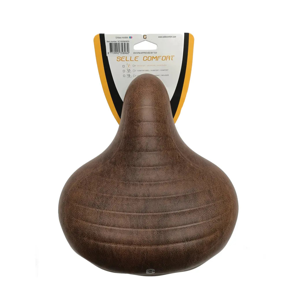 Selle Comfort zadel Wave bruin, zonder strop (hangverpakking). - AE-trading