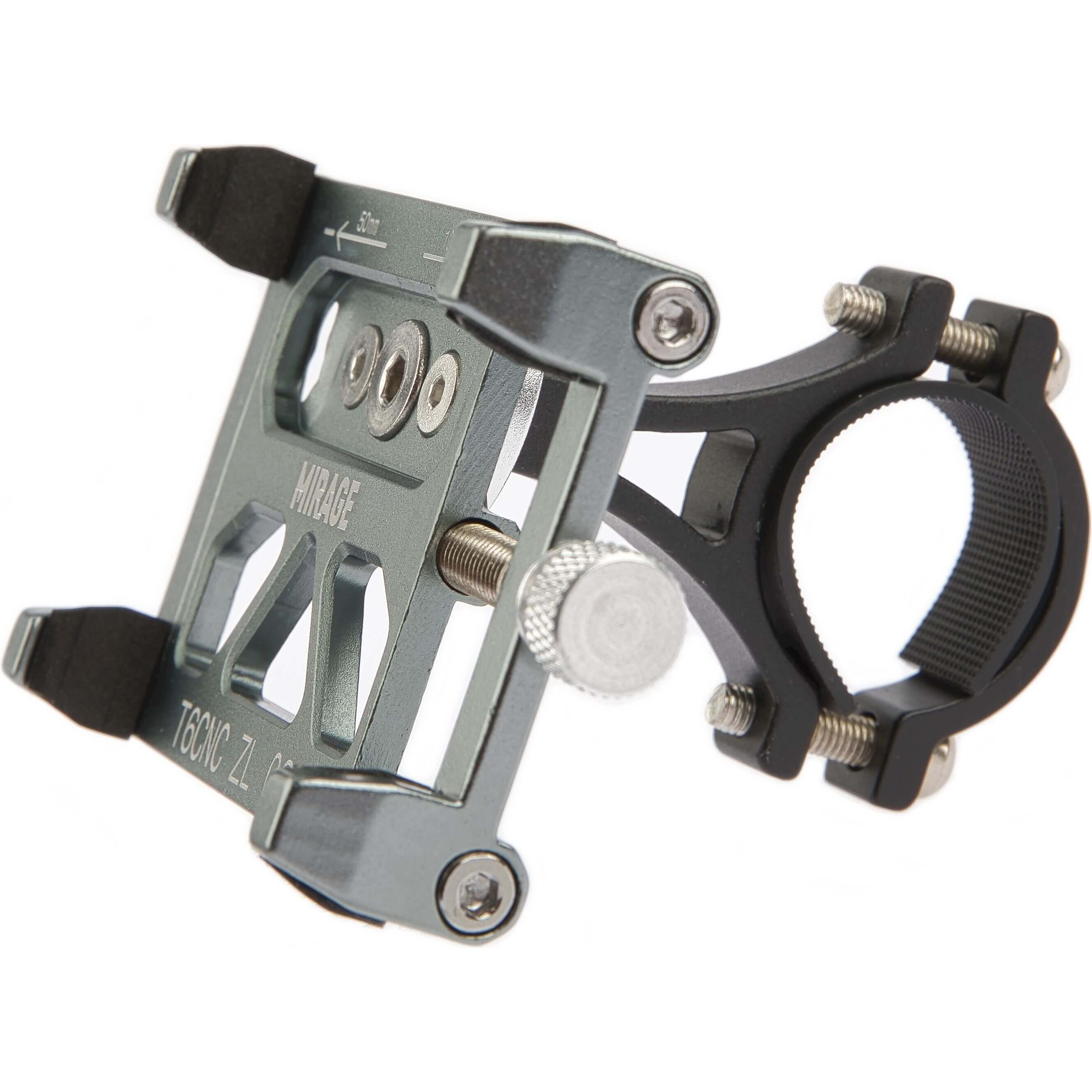 Mirage telefoonhouder alu m/bracket, gun metal - AE-trading