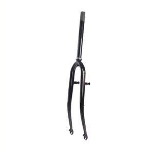 Voorvork 28 inch hybride zwart met V-Brake nokken. 1 inch, balhoofdbuis 250mm. Schroefdraadlengte 143mm. - AE-trading