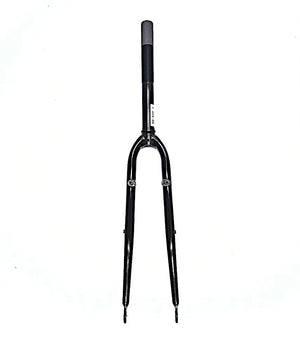 Voorvork 28 Hybride zwart met V-Brake nokken. 1 1/8 inch, balhoofdbuis 250mm. Schroefdraadlengte 145mm. - AE-trading