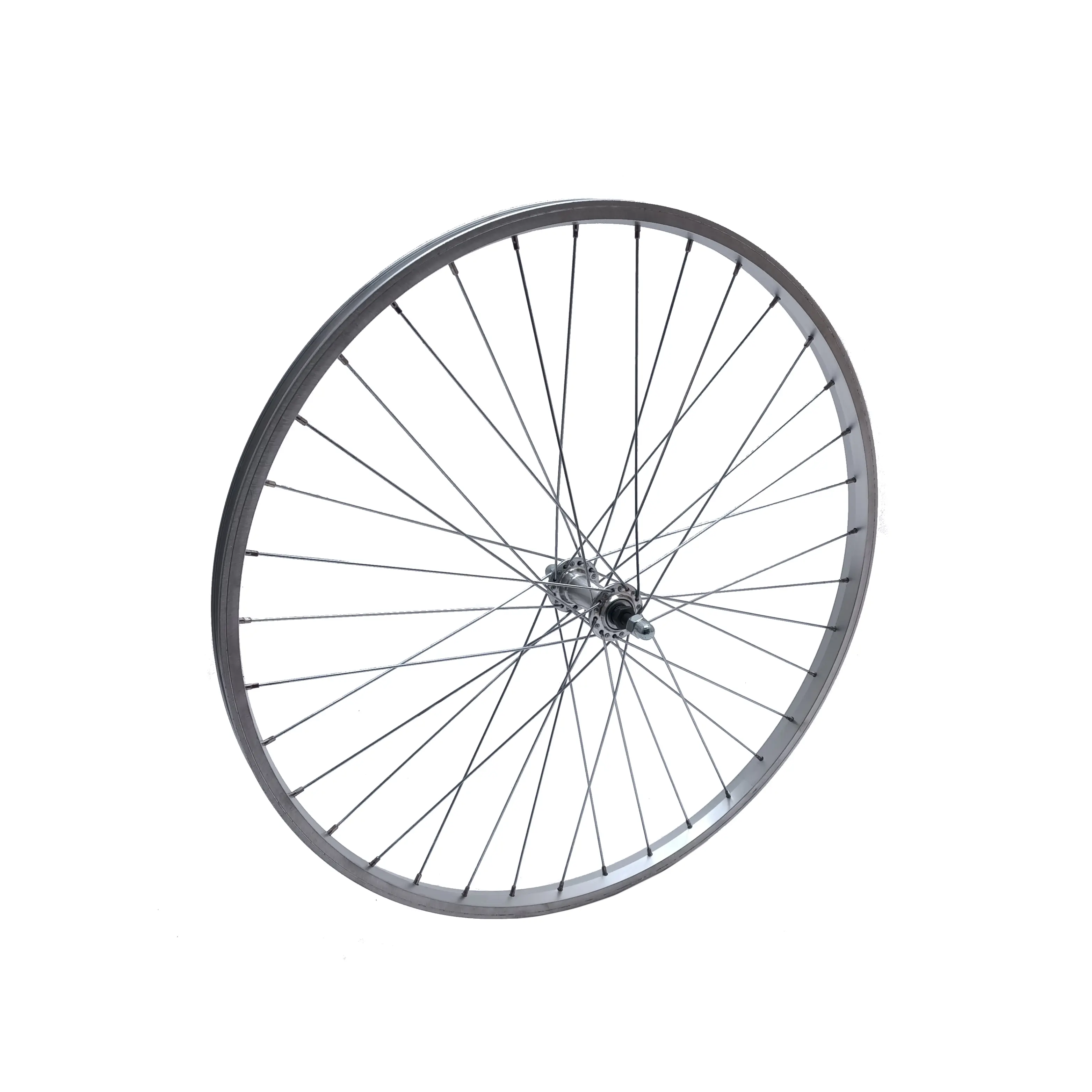 Voorwiel 26x1.75 inch Aluminium velg, vaste as, zilver - AE-trading