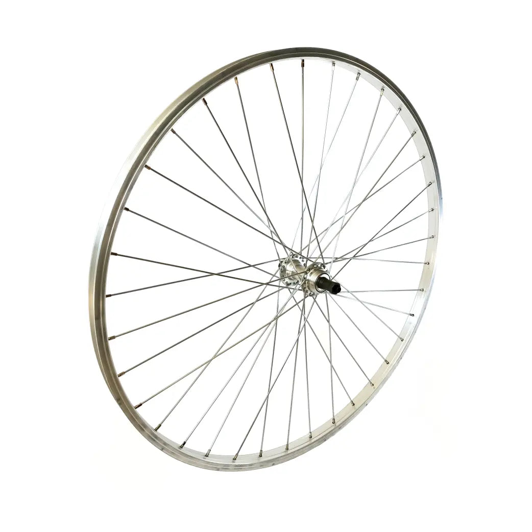 Achterwiel 28x1 5/8x1 3/8 Aluminium velg, Uitvalnaaf met schroefdraad voor freewheel 7/8 speed, spaak 14 - AE-trading