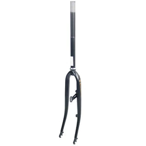 Voorvork 28x1 1/2 Mat Zwart met remnok en dynamohaak, 1 inch, balhoofdbuis 290mm. Schroefdraadlengte 180mm. - AE-trading