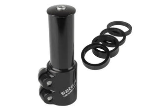 Satori A-head stuurpen 1 1/8 verhoger zwart (hangverpakking) - AE-trading