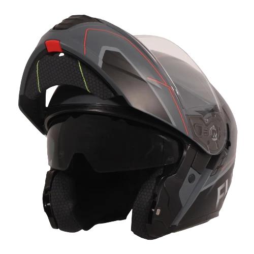 Helm Vito Systeemhelm Furio Mat Zwart/Rood Xxl - AE-trading