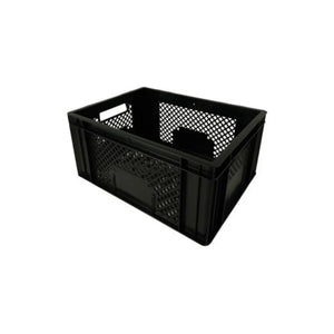 Krat PVC klein zwart 18L 39.5x27x18 cm - AE-trading