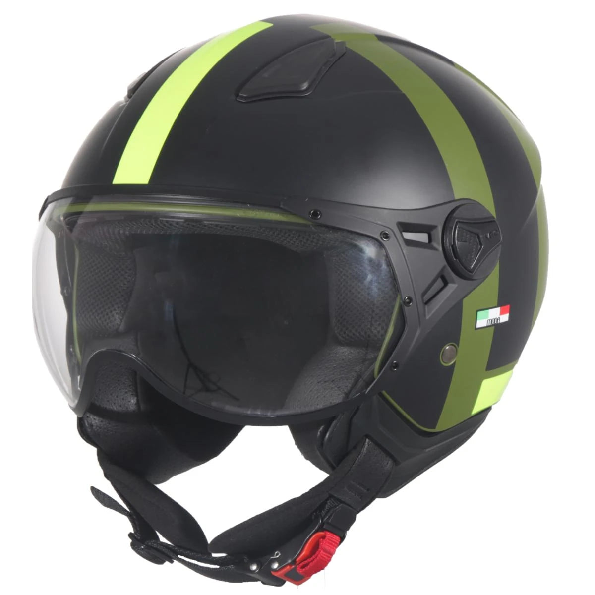 Helm Vito Jet Moda Mat Groen/Zwart Xs - AE-trading