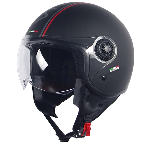 Helm Vito Jet Loreto Fashion Mat Zwart M - AE-trading