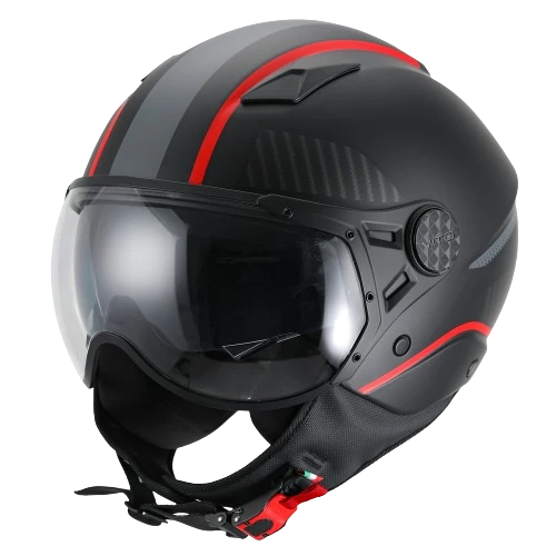 Helm Vito Jet Lavori Zwart/Deco Xs - AE-trading
