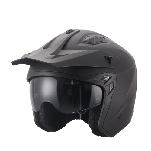 Helm Vito Jet Trial Mat Zwart S - AE-trading