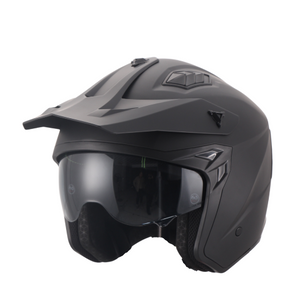 Helm Vito Jet Trial Mat Zwart M - AE-trading