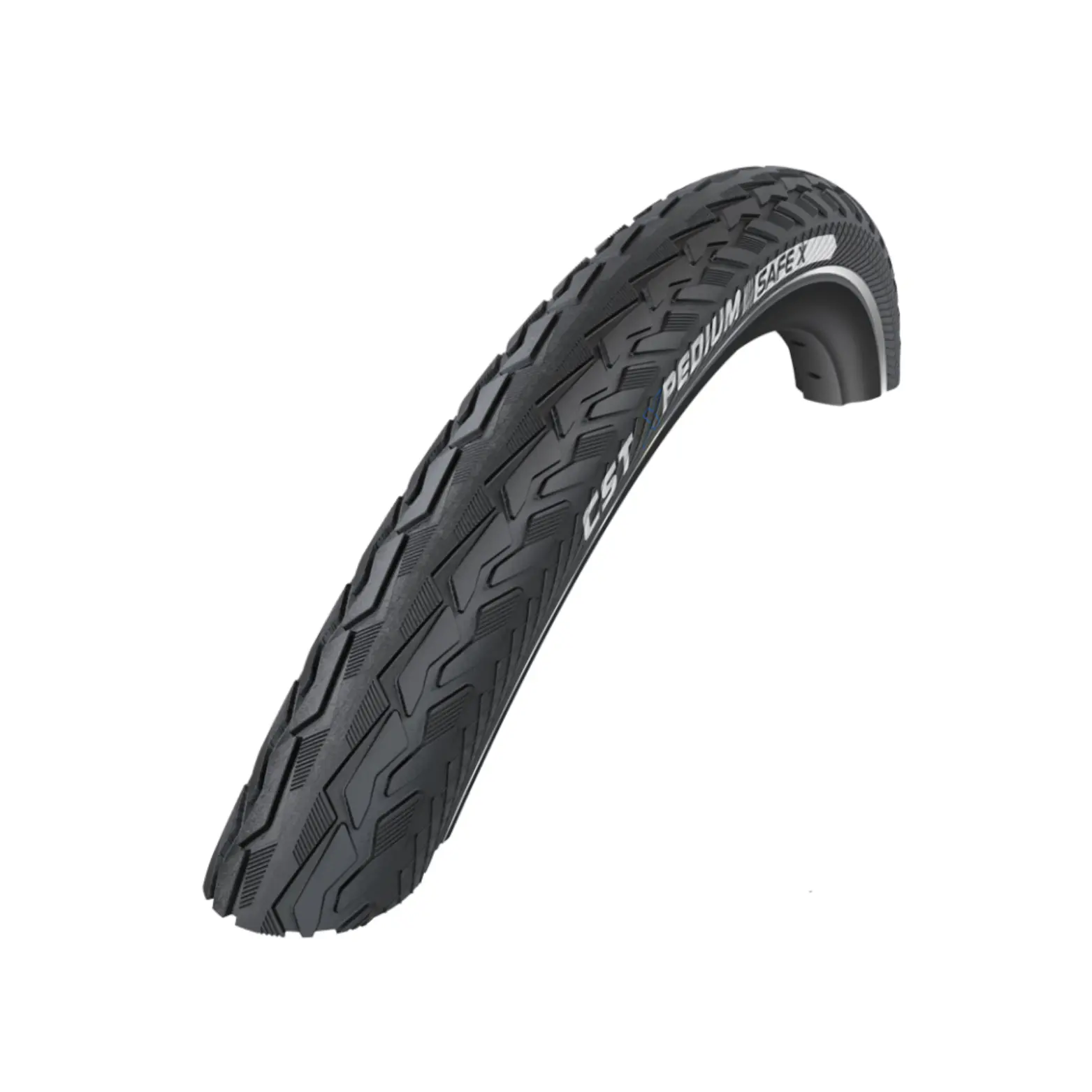 Buitenband: CST Xpedium Safe protection level 5 (3mm anti-lek) Kleur: zwart met reflectie Maat: 28x1.50, 700x38C, ETRTO 40-622 - AE-trading