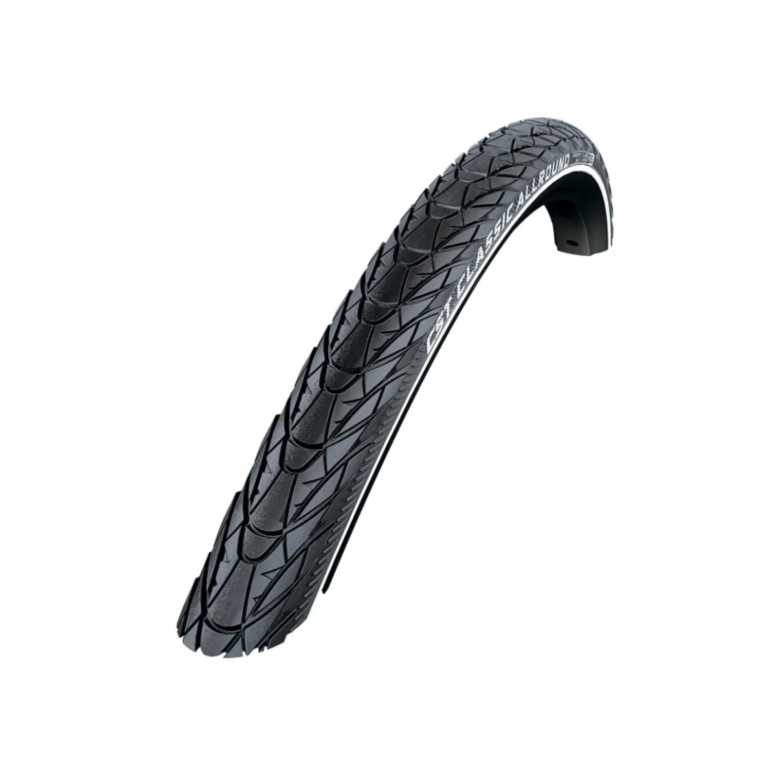 Buitenband CST Classic Trend (1mm anti-lek) Kleur: Zwart met zijreflectie Maat: 26x1,75, ETRTO 47-559 - AE-trading